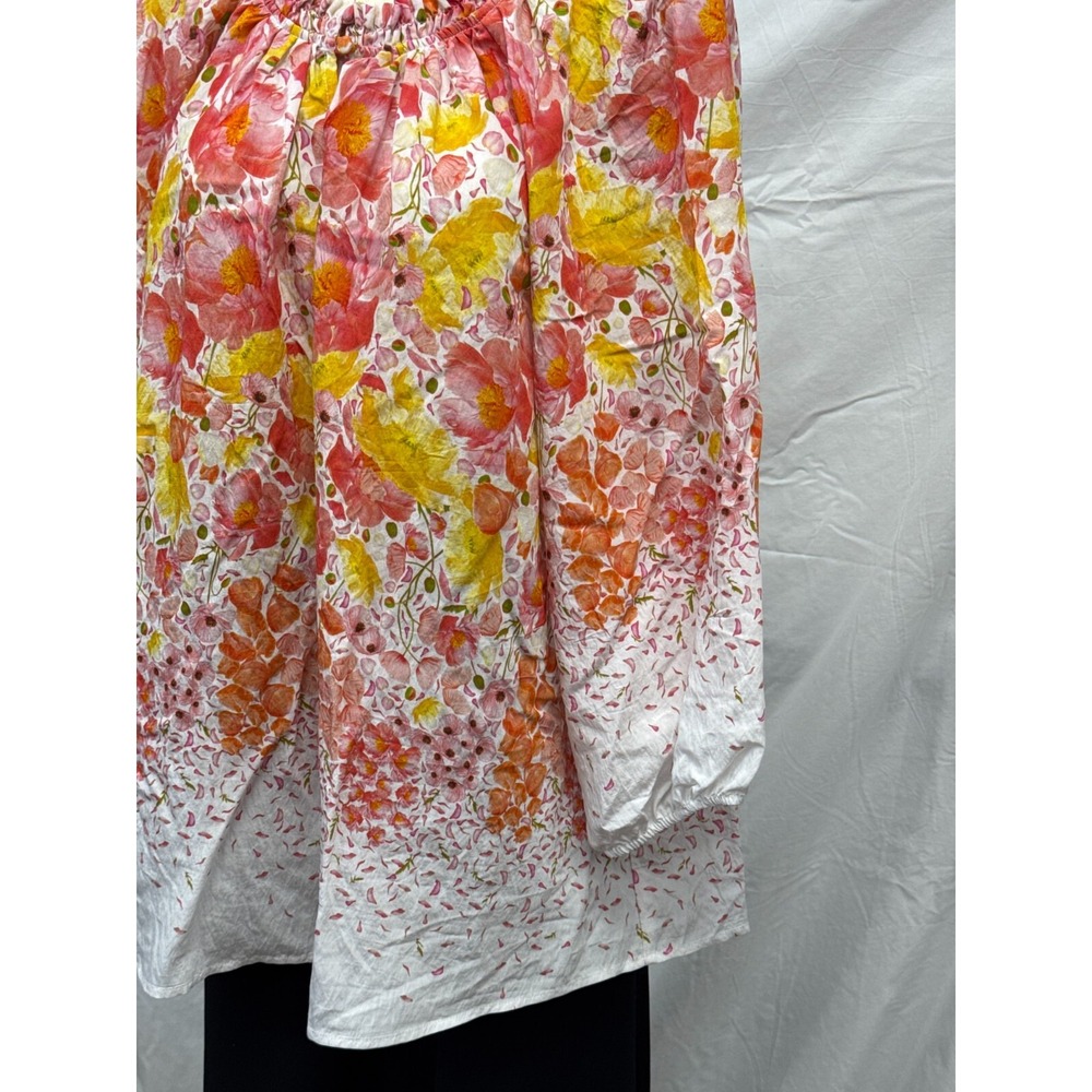 Lane Bryant Women's Cascading Floral Swing Popover Blouse Size 18/20 3/4 Sleeve - Picture 3 of 10